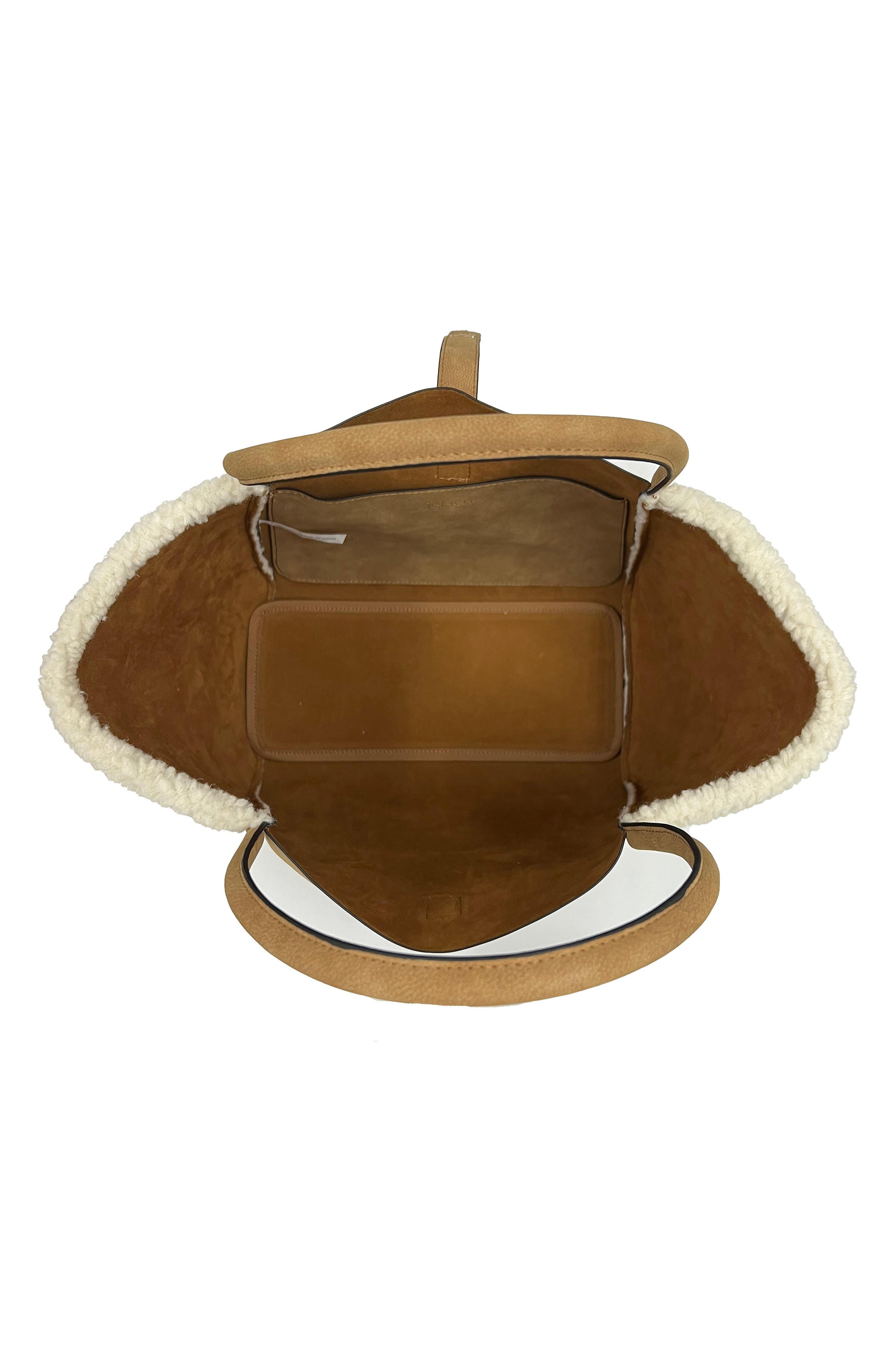 Jelavu Faux Suede & Faux Shearling Tote, Alternate, color, 