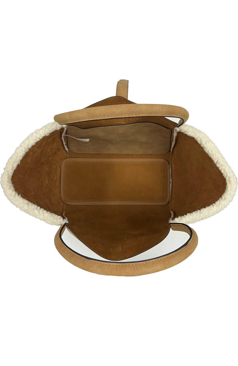 Jelavu Faux Suede & Faux Shearling Tote, Alternate, color, Camel