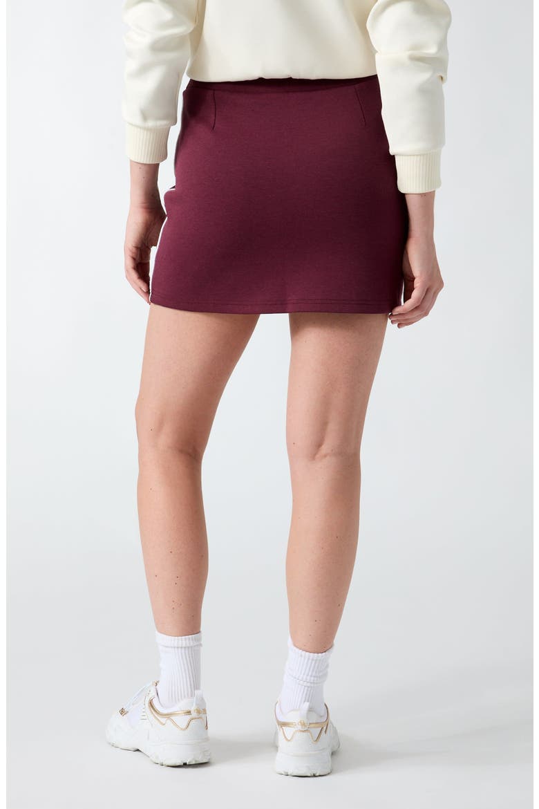 Sibilla Mini Skirt, Alternate, color, OPEN BURGUNDY