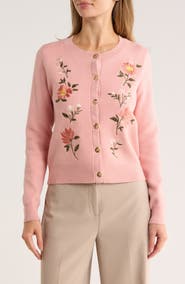 T Tahari Embroidered Cardigan