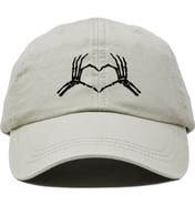 Dalix Skeleton Heart Embroidered Dad Hat