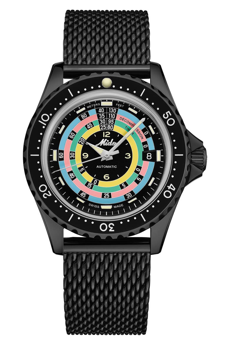 Ocean Star Captain Decompression Timer Automatic Watch, 41mm (Limited Edition), Main, color, BLACK