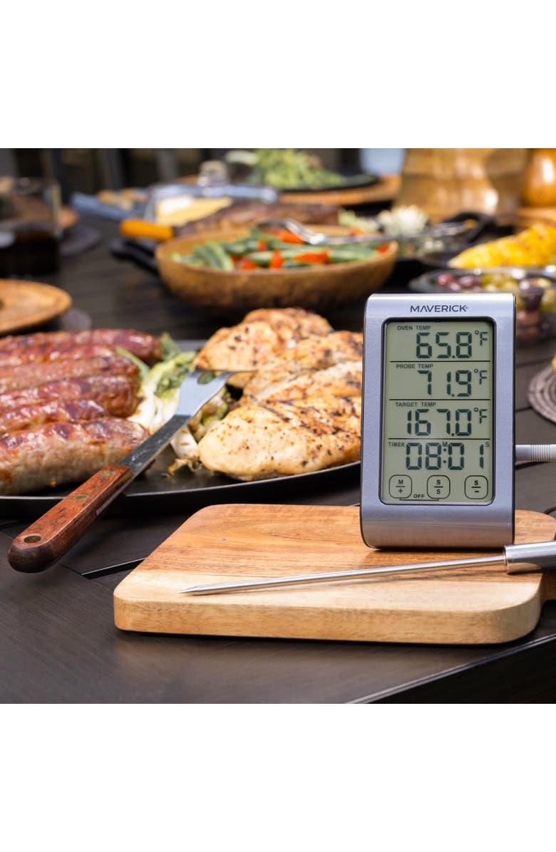 Maverick Dual Sensor Touch Screen Oven & Meat Thermometer, Alternate, color, Silver