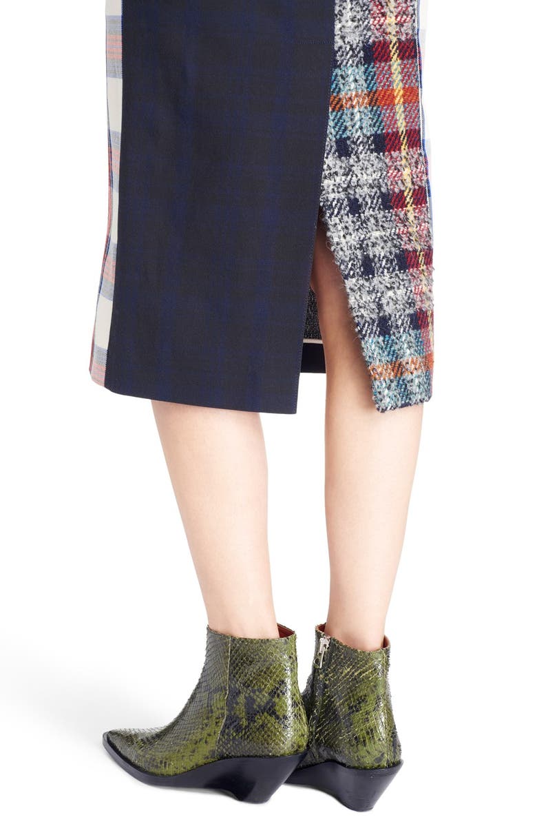 Acne Studios Polina Pieced Midi Skirt, Alternate, color,