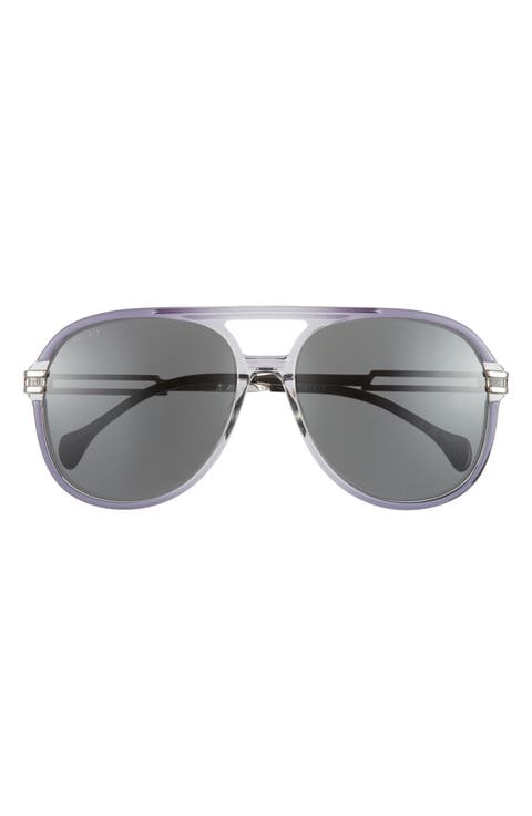 61mm Aviator Sunglasses