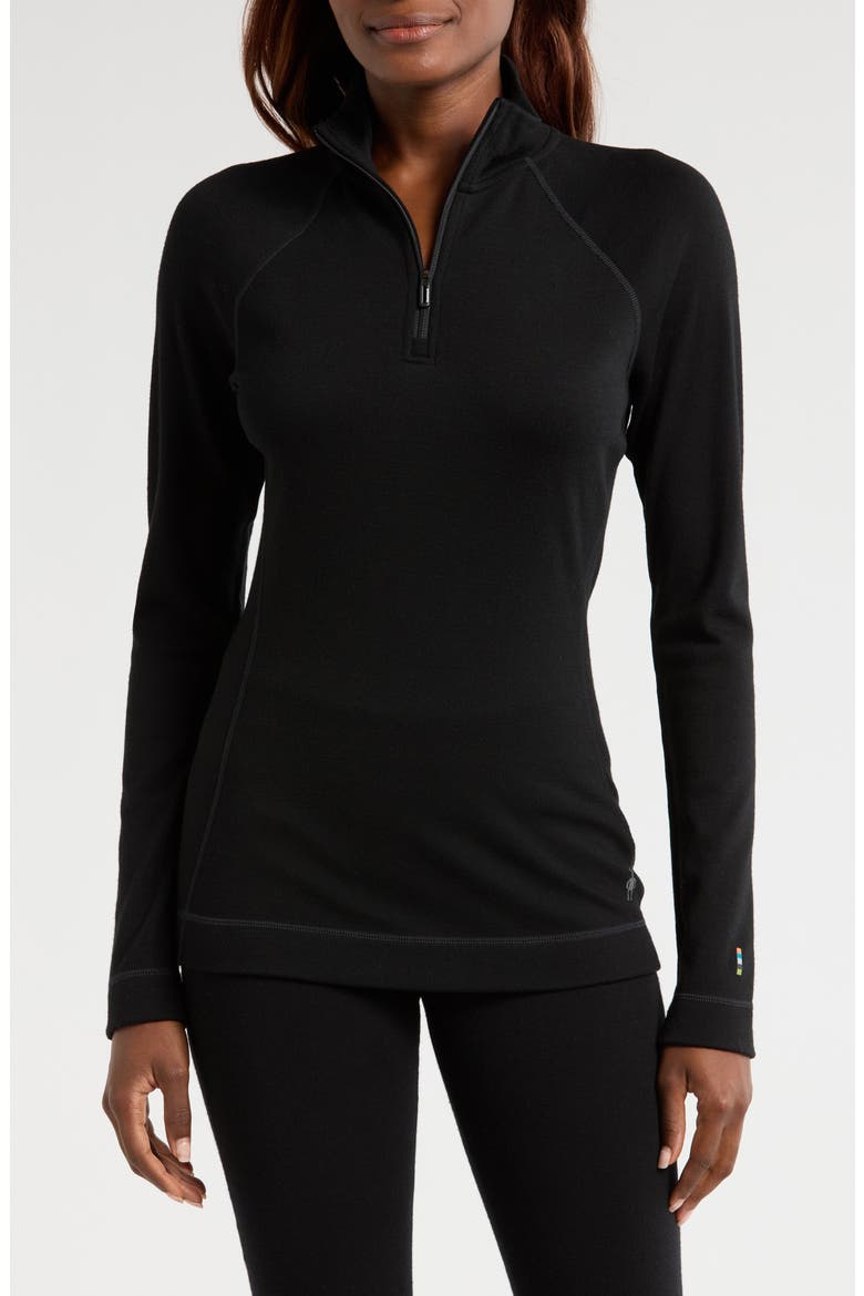 Merino Base Layer Pullover, Main, color, BLACK