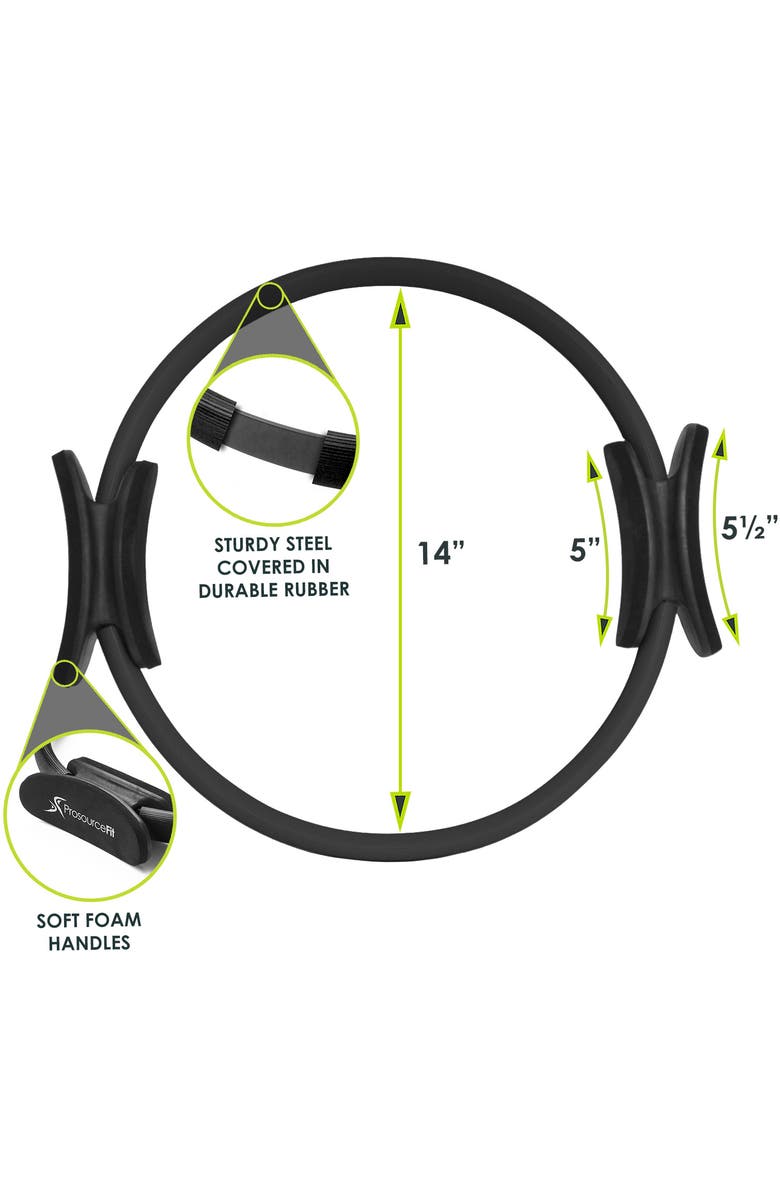 ProsourceFit Pilates Resistance Ring, Alternate, color, Black