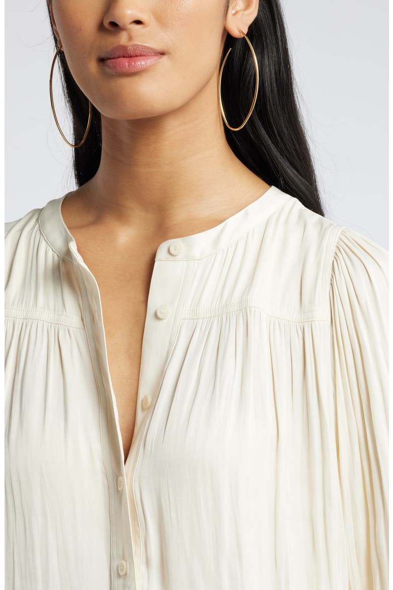 Gathered Popover Top, Alternate, color, IVORY PRISTINE