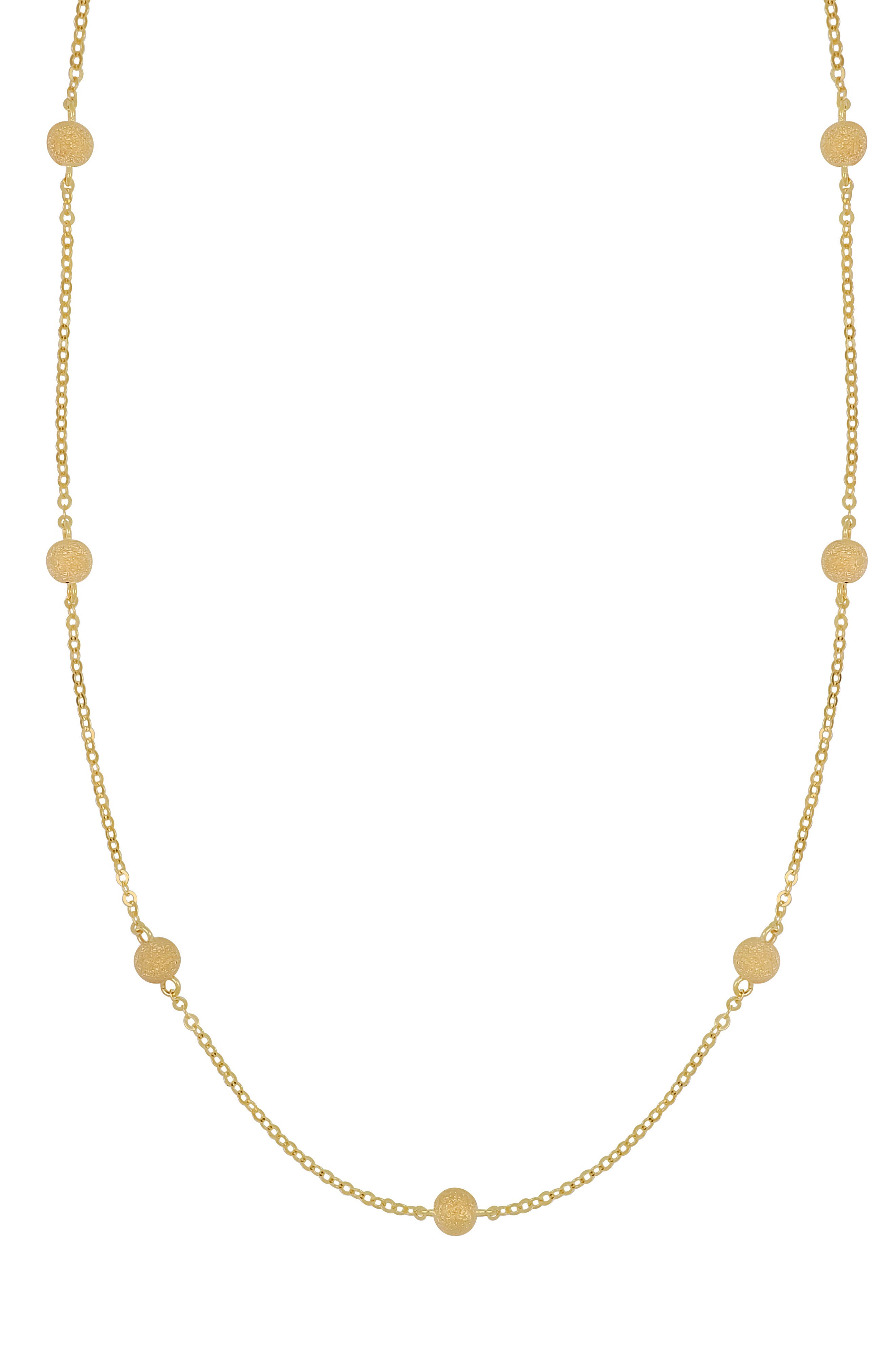 Bony Levy BLG 14K Gold Ball Station Necklace