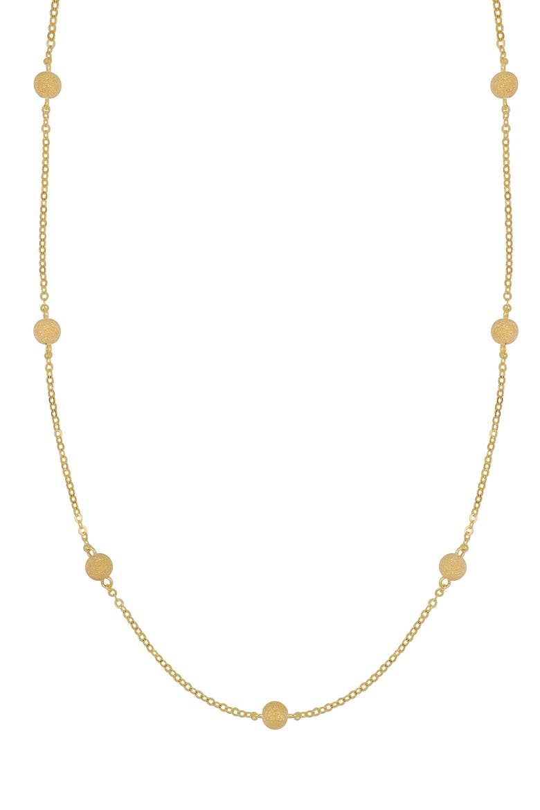 BLG 14K Gold Ball Station Necklace, Main, color, 14K YELLOW GOLD