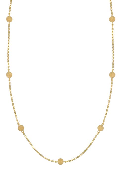 BLG 14K Gold Ball Station Necklace