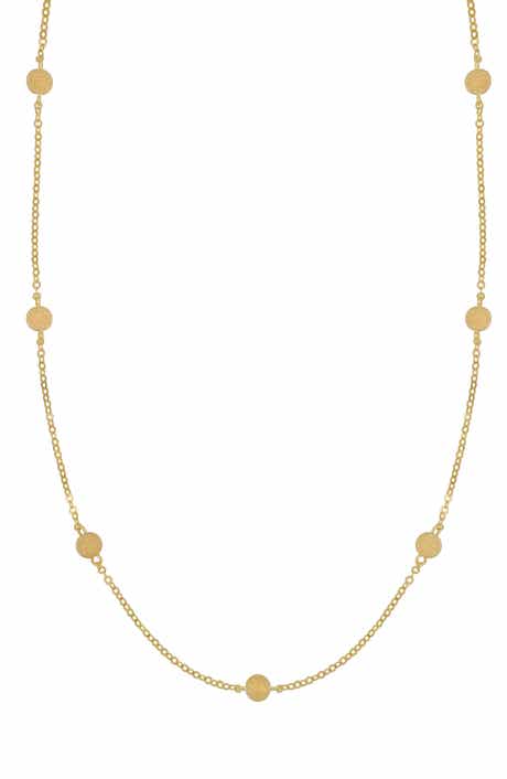 Bony Levy BLG 14K Gold Ball Station Necklace