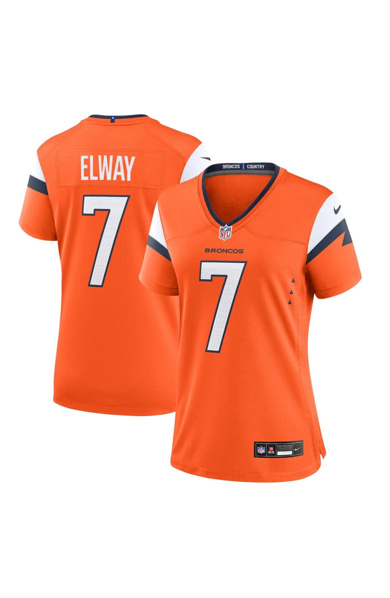 Nike Women's Nike John Elway Orange Denver Broncos Mile High Collection Retired Player Game Jersey, Alternate, color, Orange