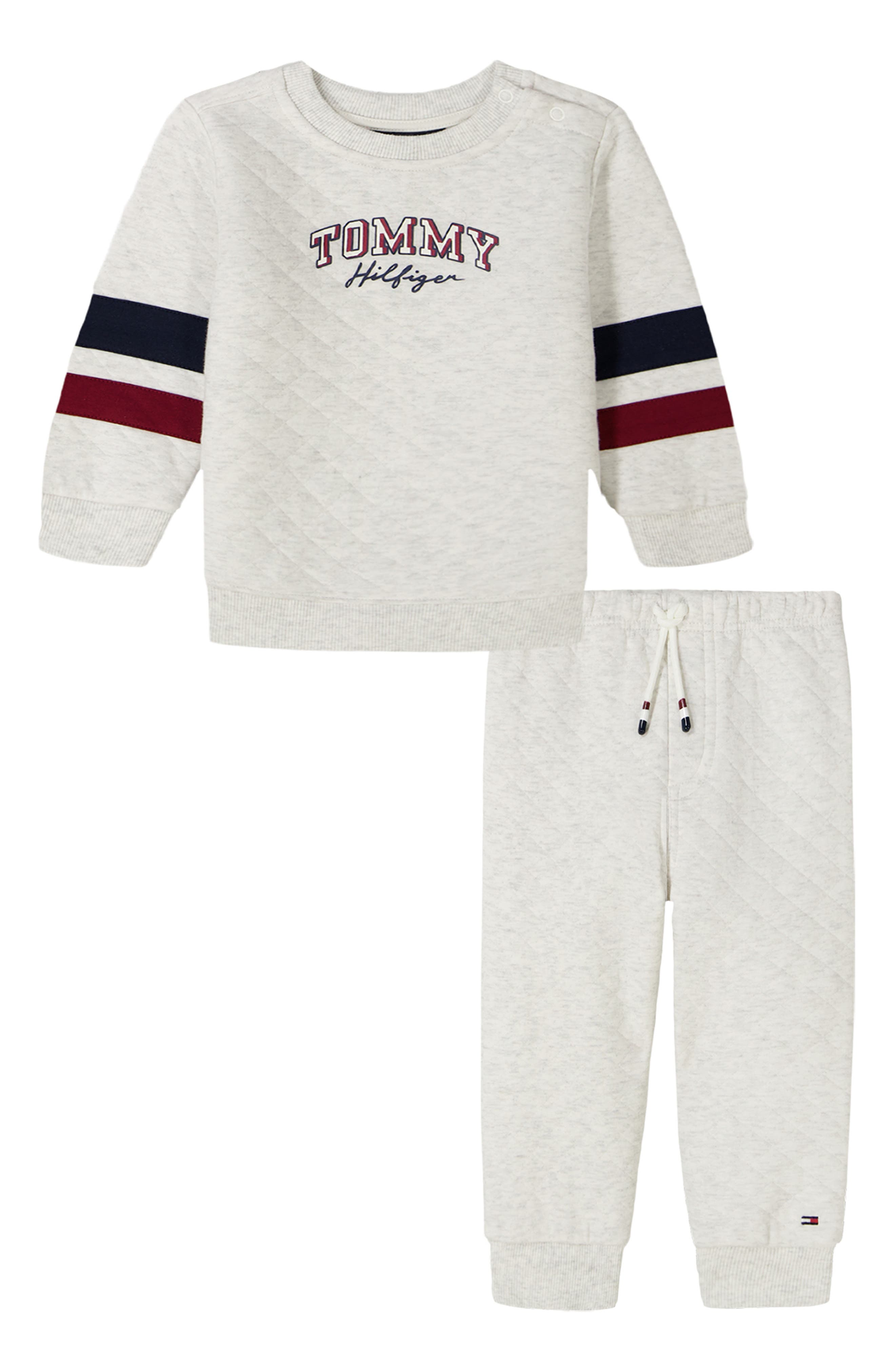 Tommy Hilfiger Logo Diamond Quilted Sweatshirt & Joggers Set