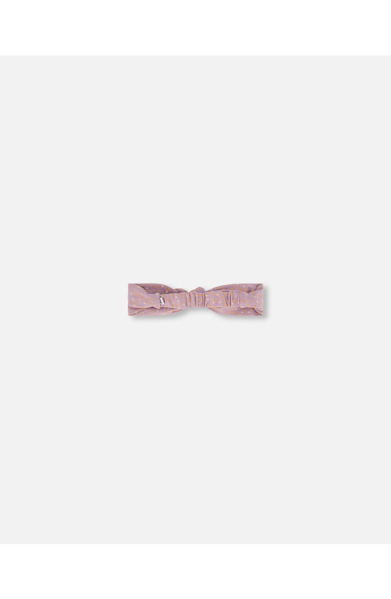 Deux par Deux Baby Girl's Printed Organic Cotton Headband Pear Seeds, Alternate, color,