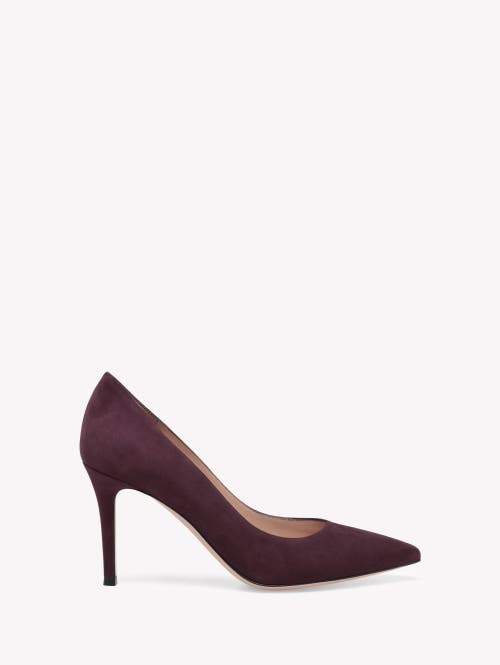 Gianvito Rossi Pointed Toe Stiletto Heel Suede Pumps In Animal Print