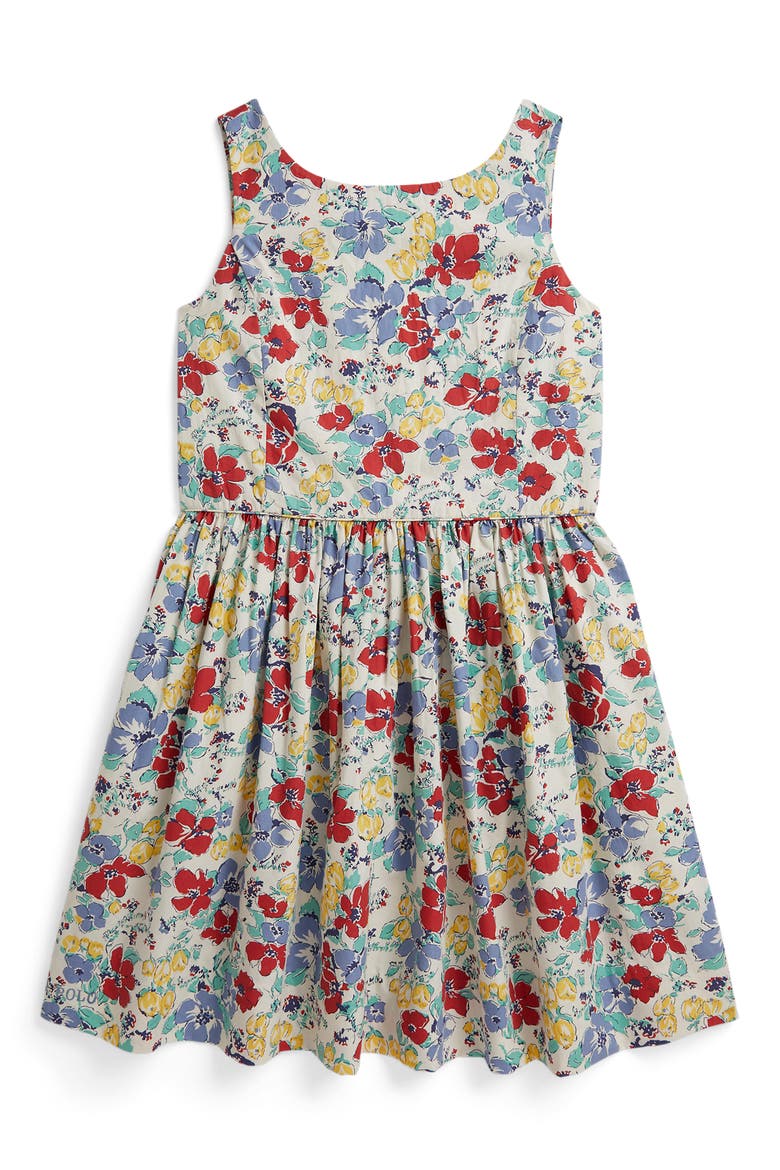 Kids' Floral Cotton Dress, Main, color, LINNEA FLORAL