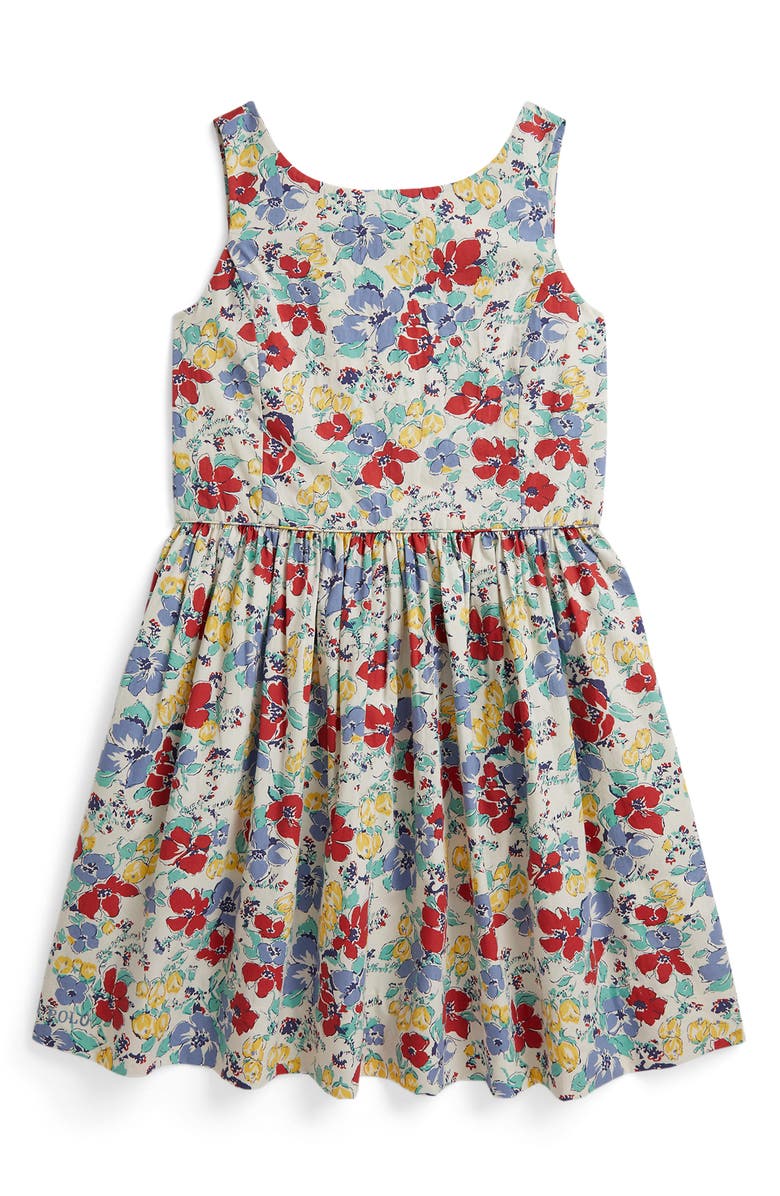 Polo Ralph Lauren Kids' Floral Cotton Dress, Main, color, Linnea Floral