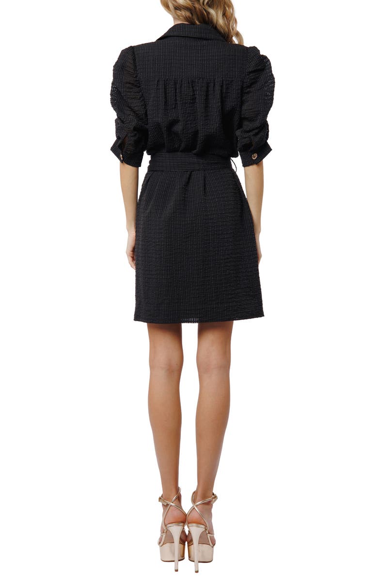 CIEBON Scarlette Puff Sleeve Minidress, Alternate, color, Black