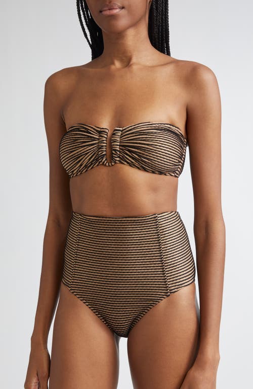 Ulla Johnson Santorini Scalloped Bikini Top In Brown