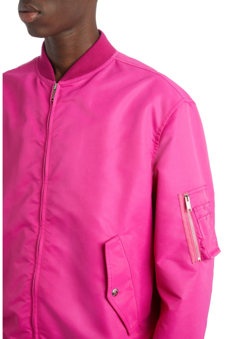 Nylon Bomber Jacket, Alternate, color, PINK PP