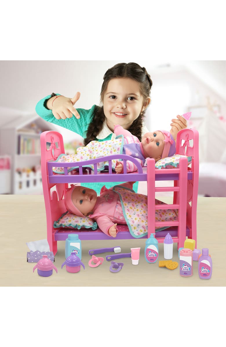 Little Darlings 12" Twin Dolls Bedtime Fun Set 29Pc, Alternate, color, Multicolored