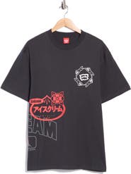 ICECREAM Overlay Cotton Jersey Graphic T-Shirt