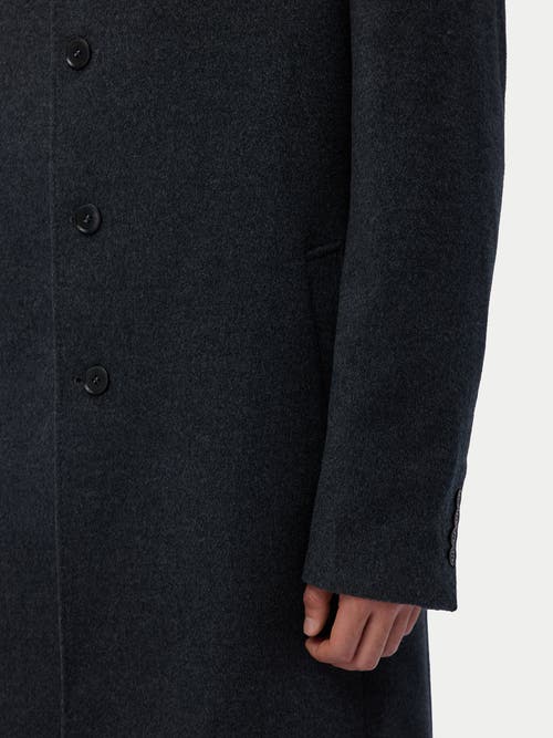 Gobi Mongolian Cashmere Single Breasted Cashmere Coat In Gray