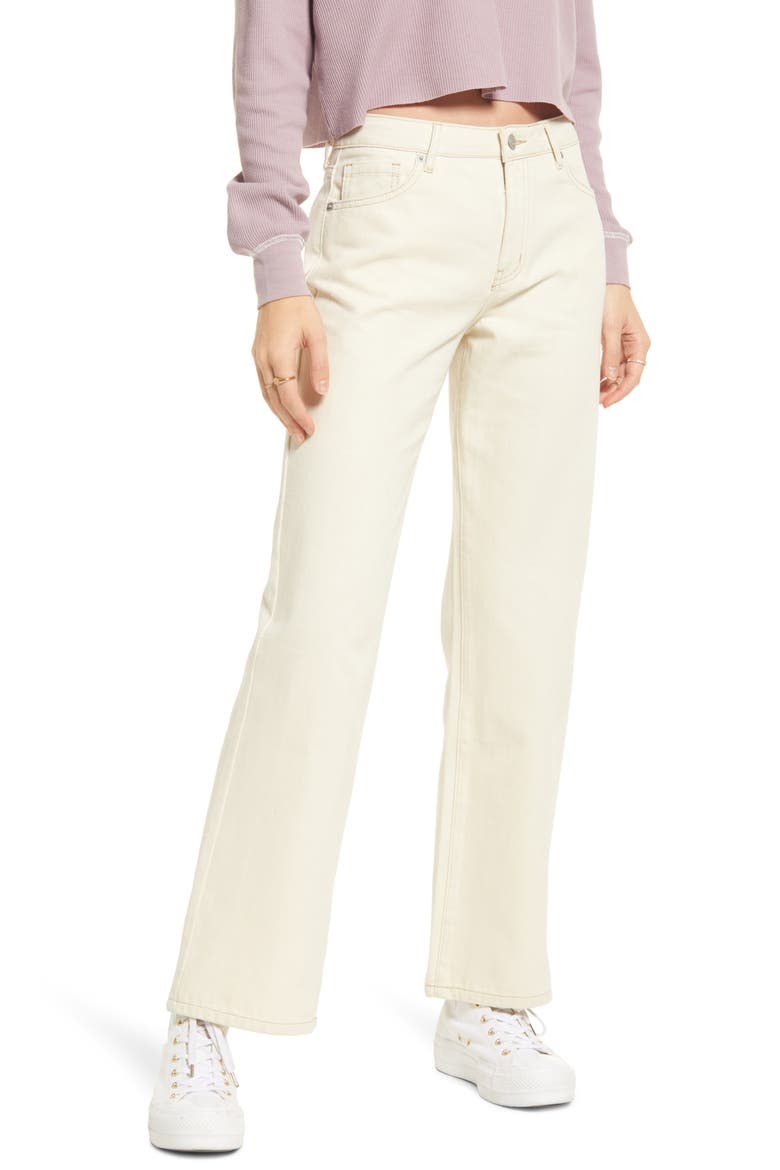 Relaxed Flare Jeans, Main, color, WHITE FOLIAGE WASH