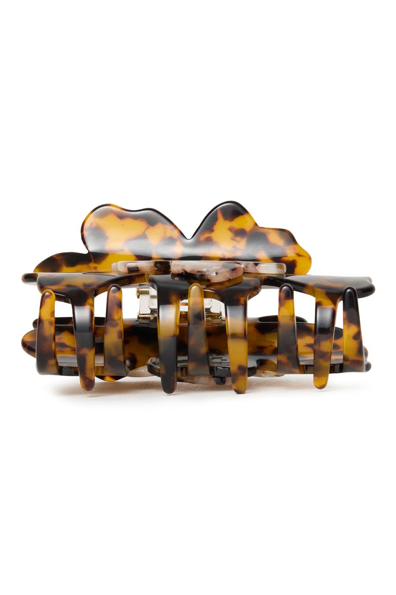 Hibiscus Hair Claw Clip, Alternate, color, TORTOISE