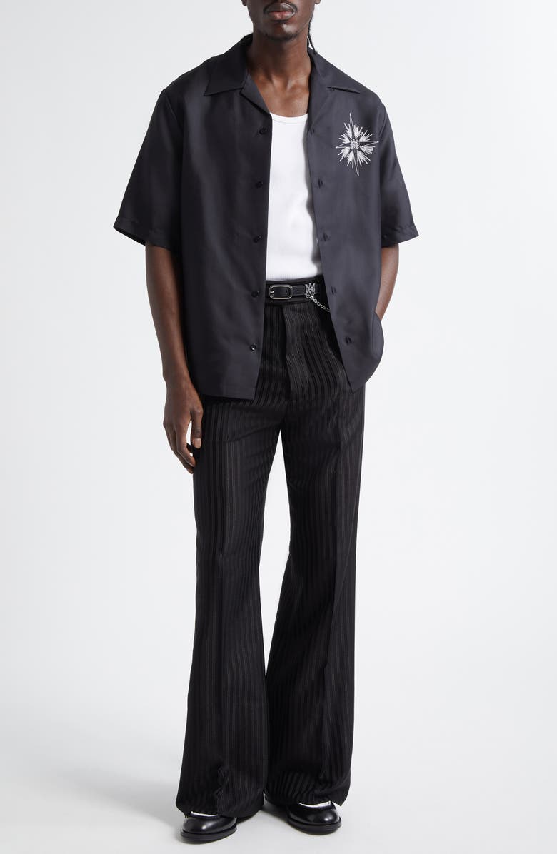 Starburst Crystal Silk Camp Shirt