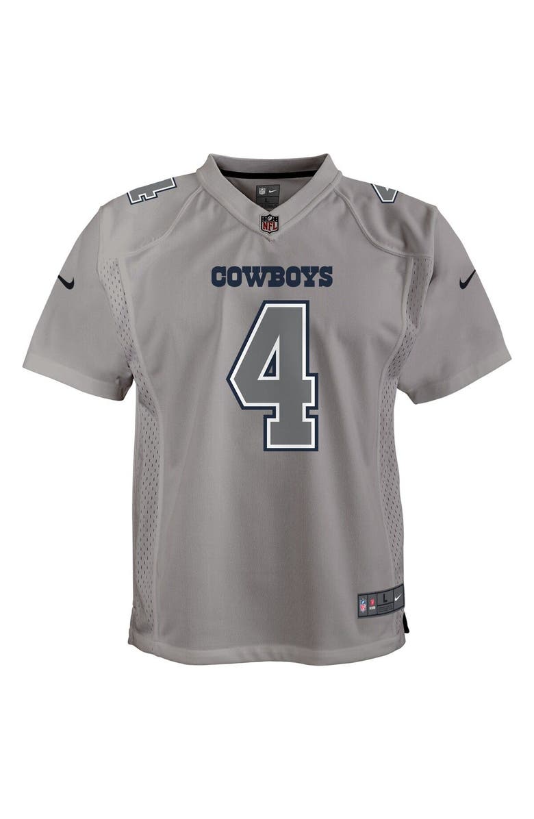 Nike Youth Nike Dak Prescott Gray Dallas Cowboys Atmosphere Game Jersey, Alternate, color, Gray