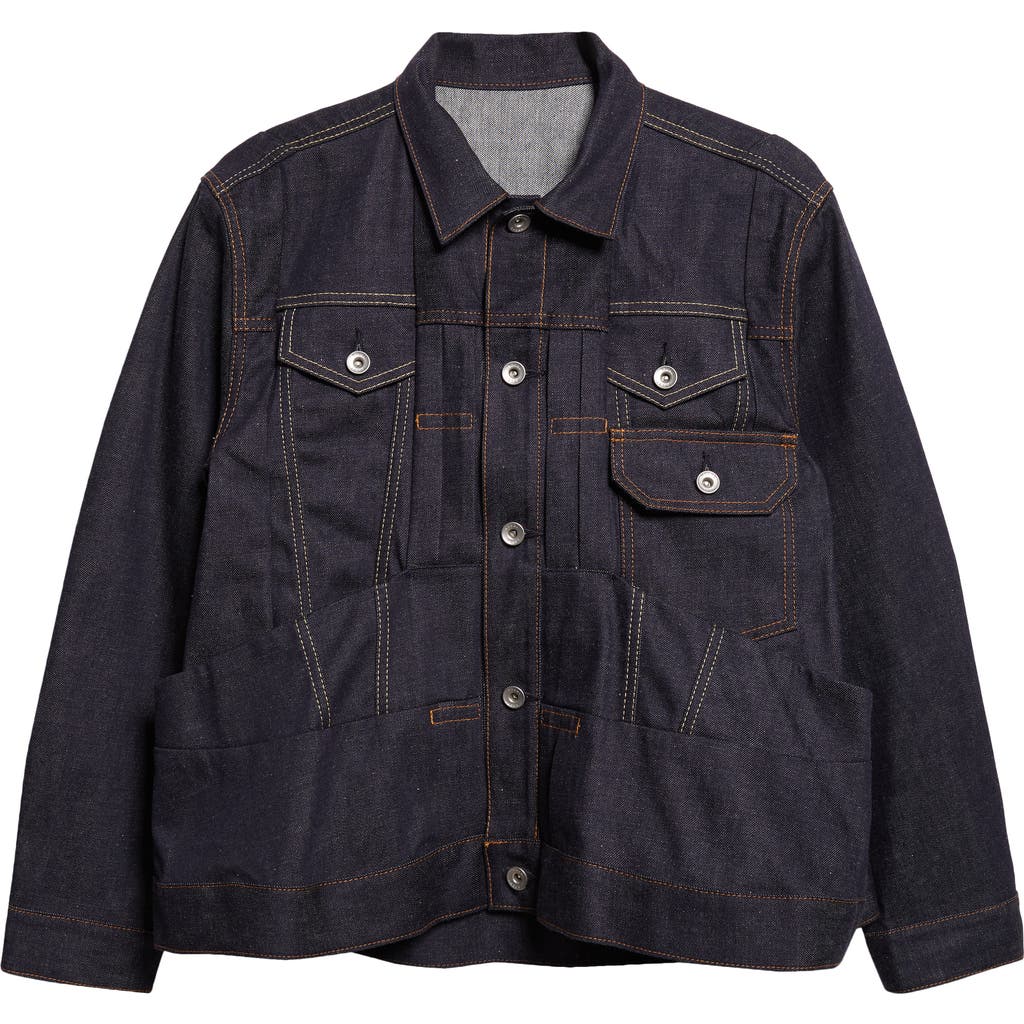 Sacai Denim Jacket In Black