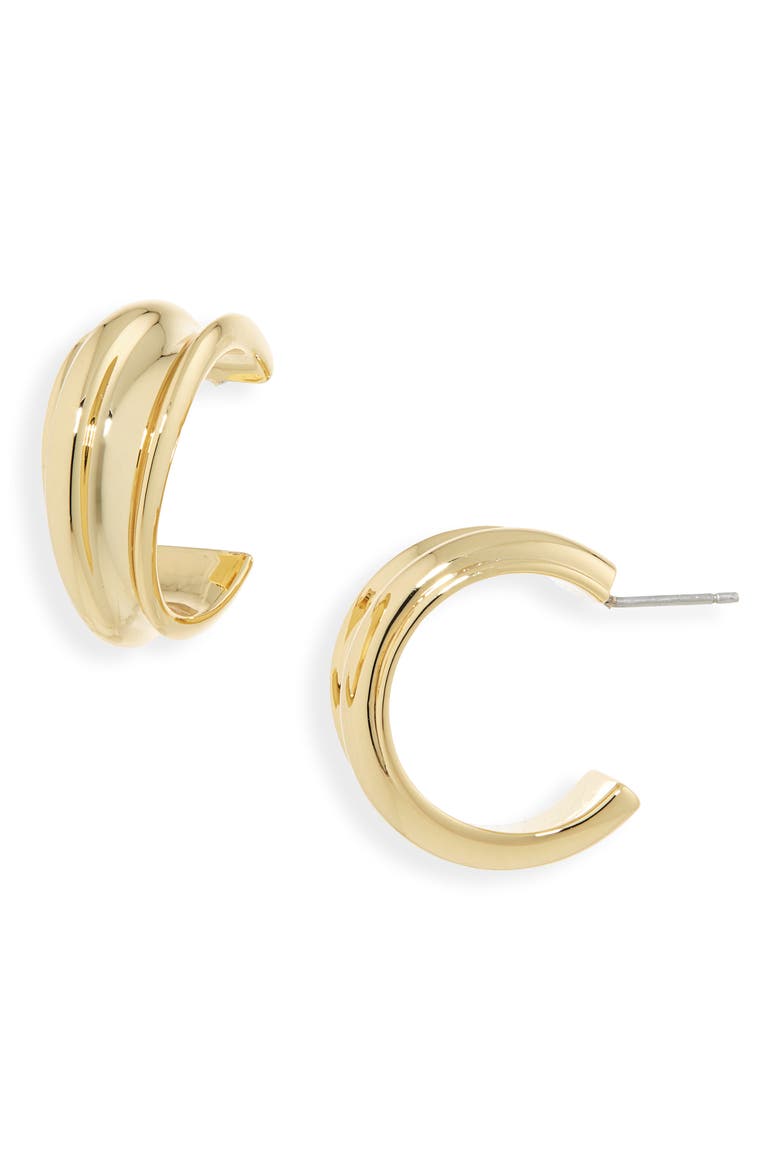 Lennon Hoop Earrings, Main, color, HIGH POLISH GOLD