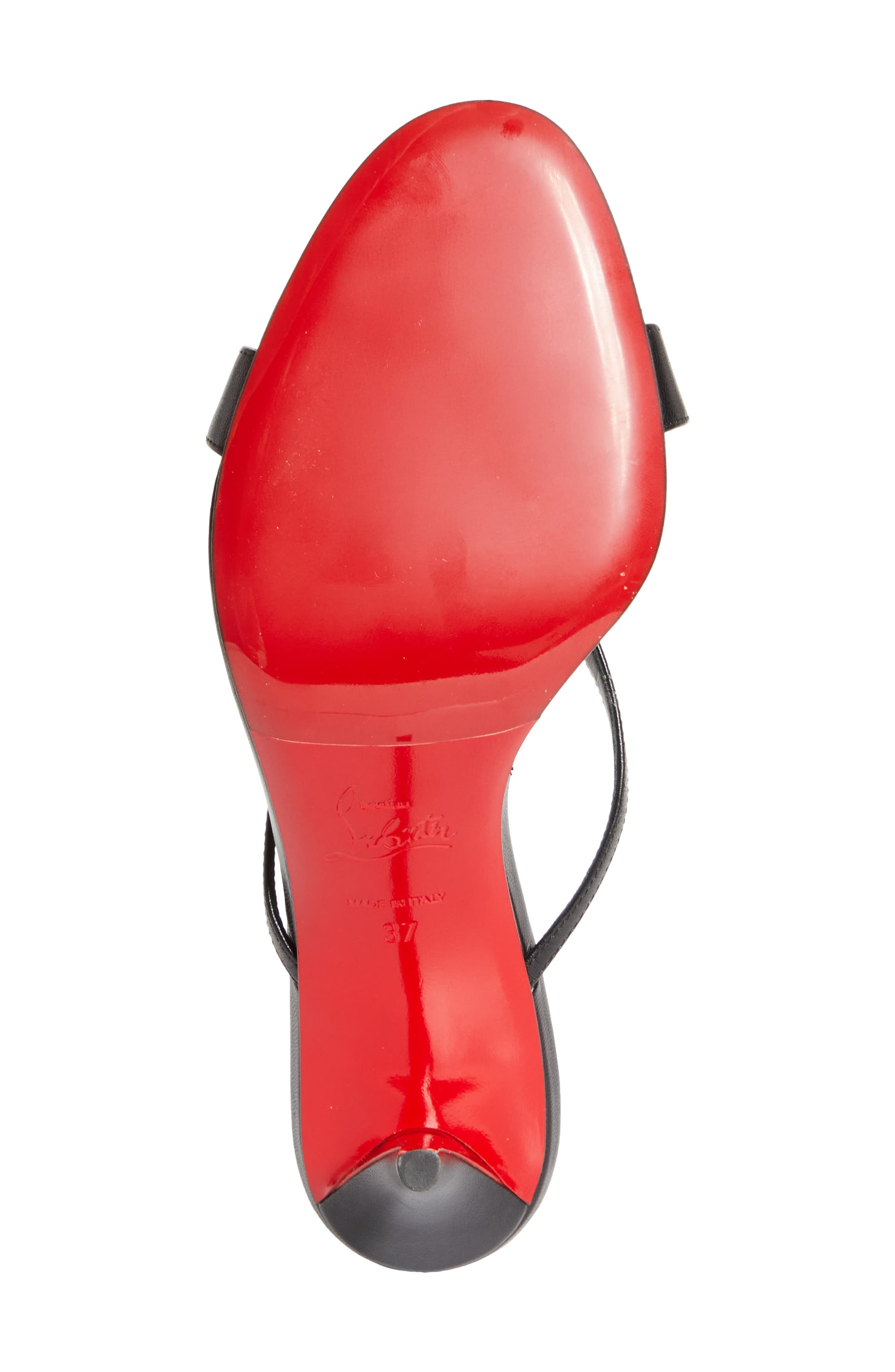 Christian Louboutin Mulazee Slide Sandal, Alternate, color, Black/ Lin Black