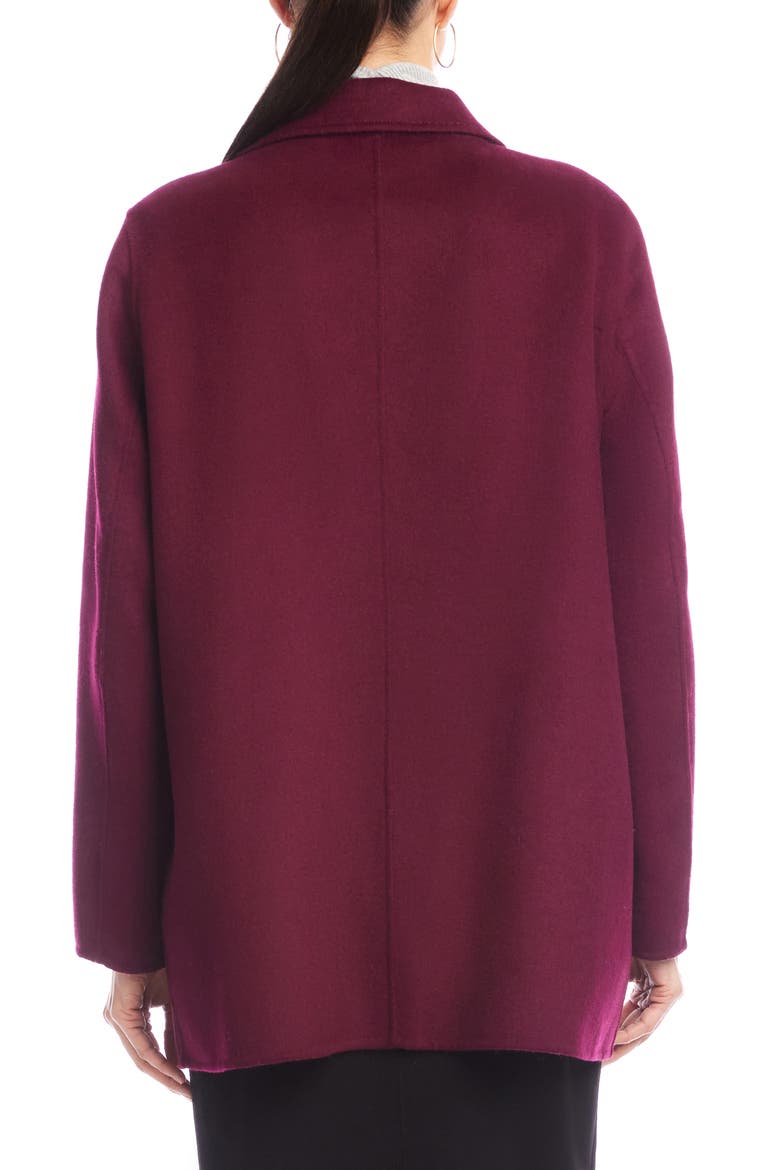Oversize Brushed Wool Blend Blazer, Alternate, color, EGGPLANT
