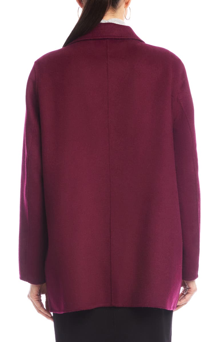 Karen Kane Oversize Brushed Wool Blend Blazer, Alternate, color, Eggplant