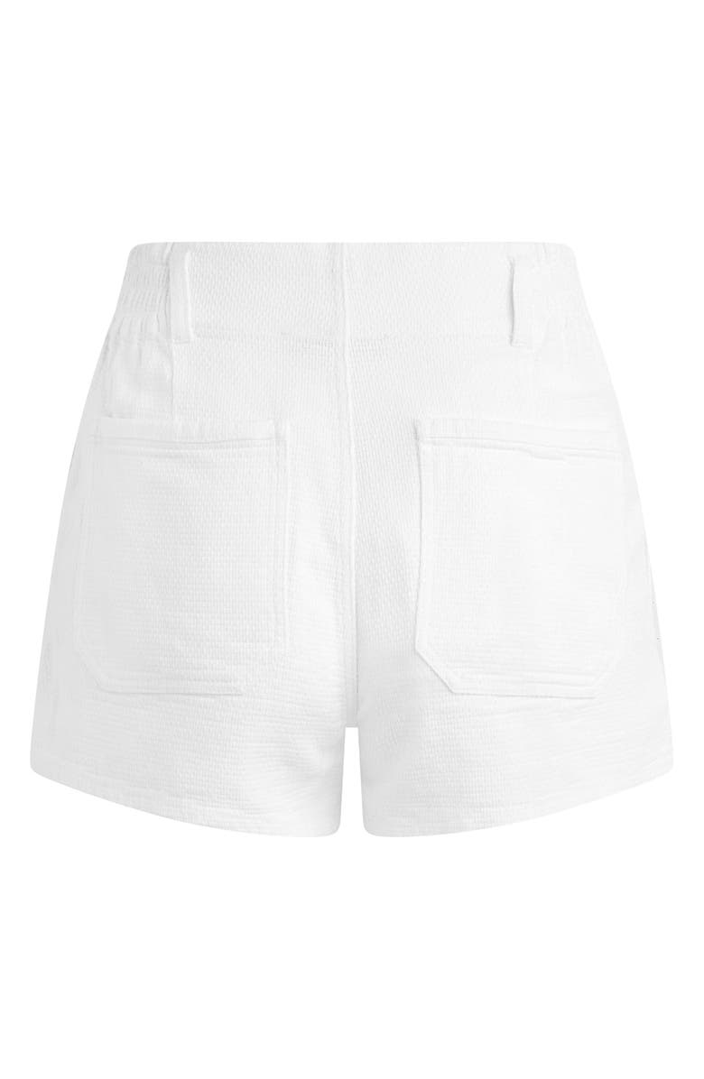 Favorite Daughter The Arlo High Waist Textured Denim Shorts, Alternate, color, Hartford