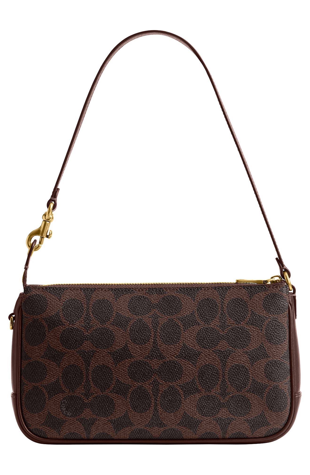 COACH Plaza Signature Coated Canvas Shoulder Bag, Alternate, color, 