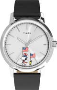 Timex® Peanuts® x Timex Marlin® Automatic Americana 40mm Leather Strap Watch