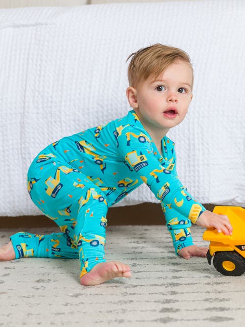 Rufflebutts Softsnooze Convertible One Piece Pajama In Blue