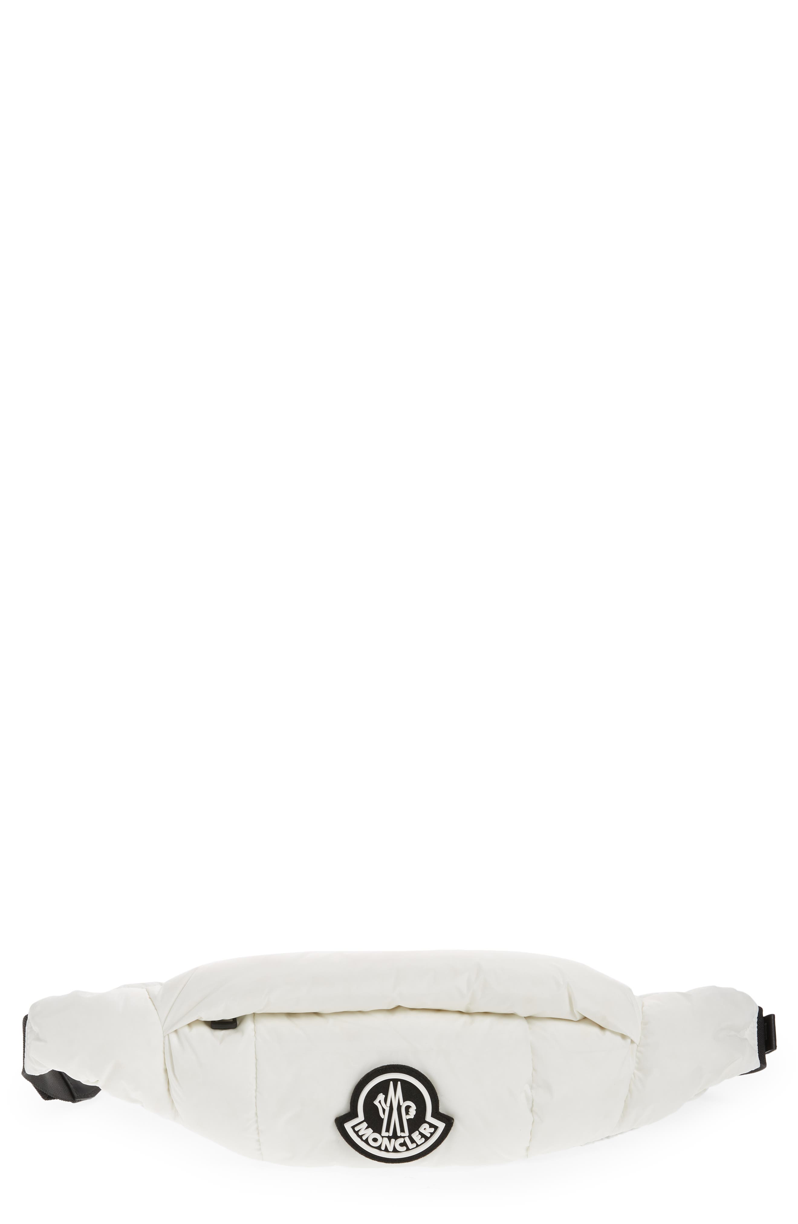 Moncler Legere Logo Water Repellent Down Puffer Belt Bag, Main, color, 