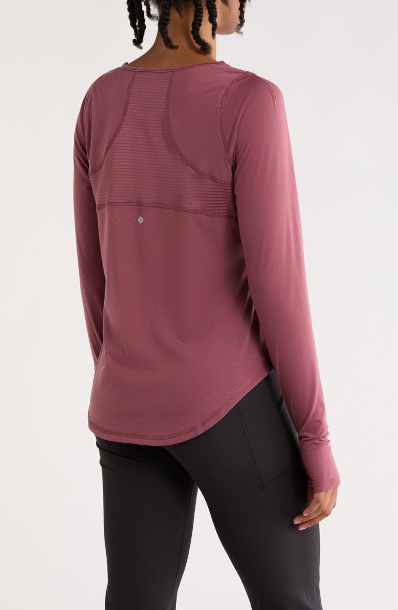 LAYER 8 Wisdom Long Sleeve Performance T-Shirt, Alternate, color, Burgundy