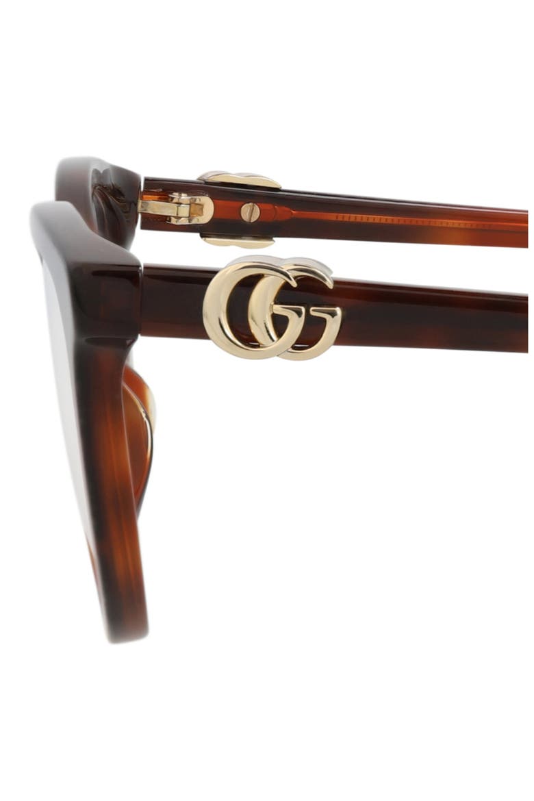 49mm Cat Eye Optical Glasses, Alternate, color, HAVANA HAVANA TRANSPARENT