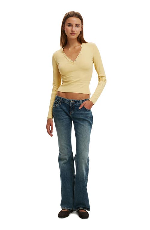 Cotton On Ryan Henley Long Sleeve In Yellow