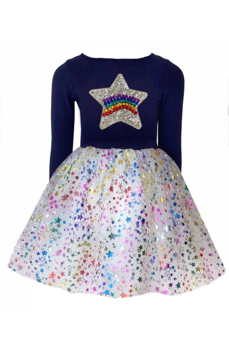 Lola + The Boys Shining Star Fairydust Tutu Dress, Main, color, Multicolor
