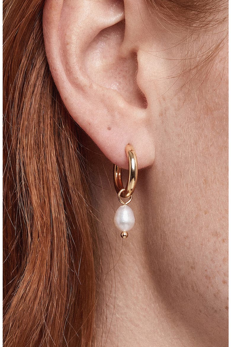 Ultimate Set of 3 Pairs Imitation Pearl Earrings, Alternate, color, GOLD