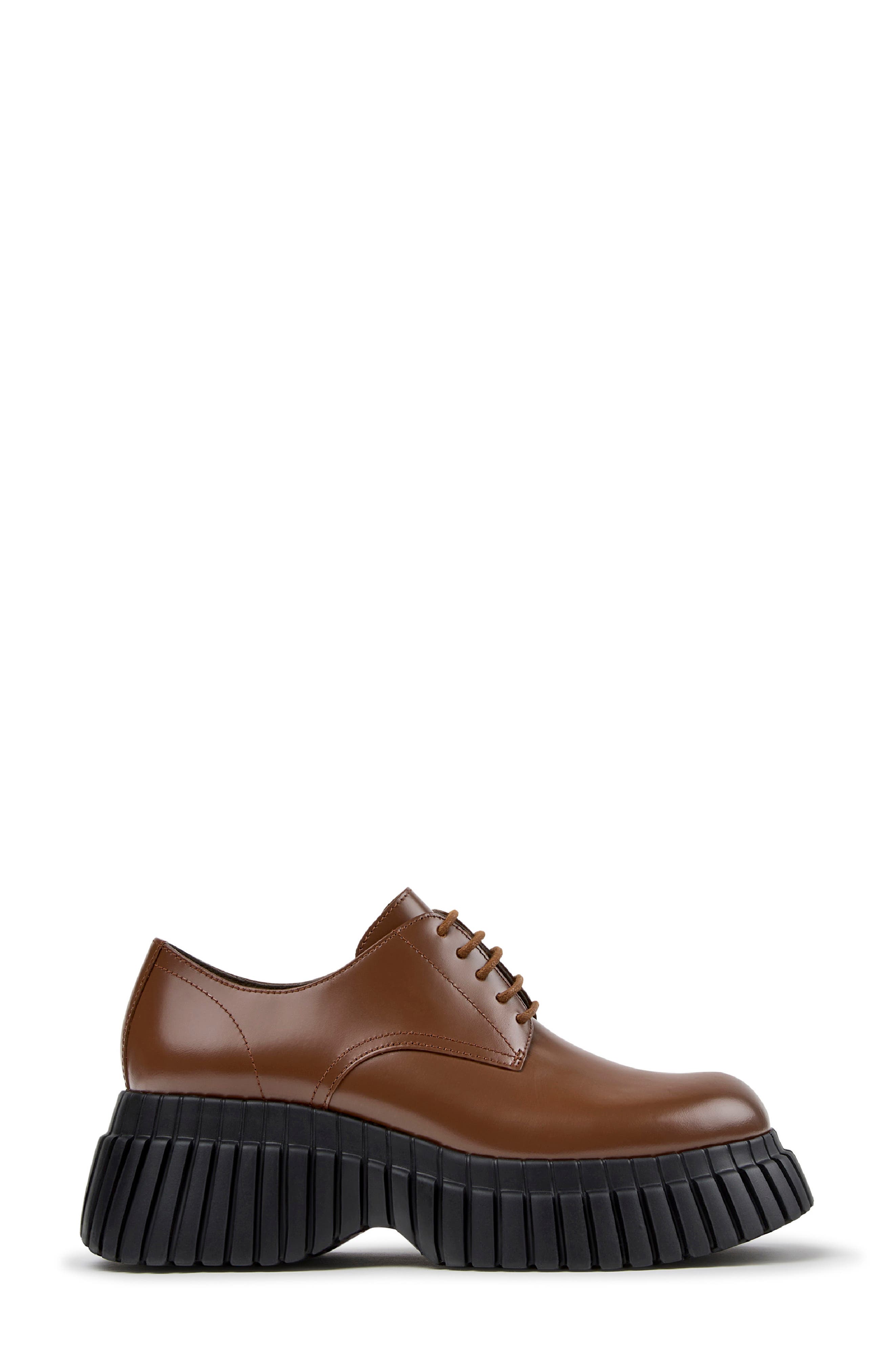 Pix BCN Leather Derby, Alternate, color, MEDIUM BROWN