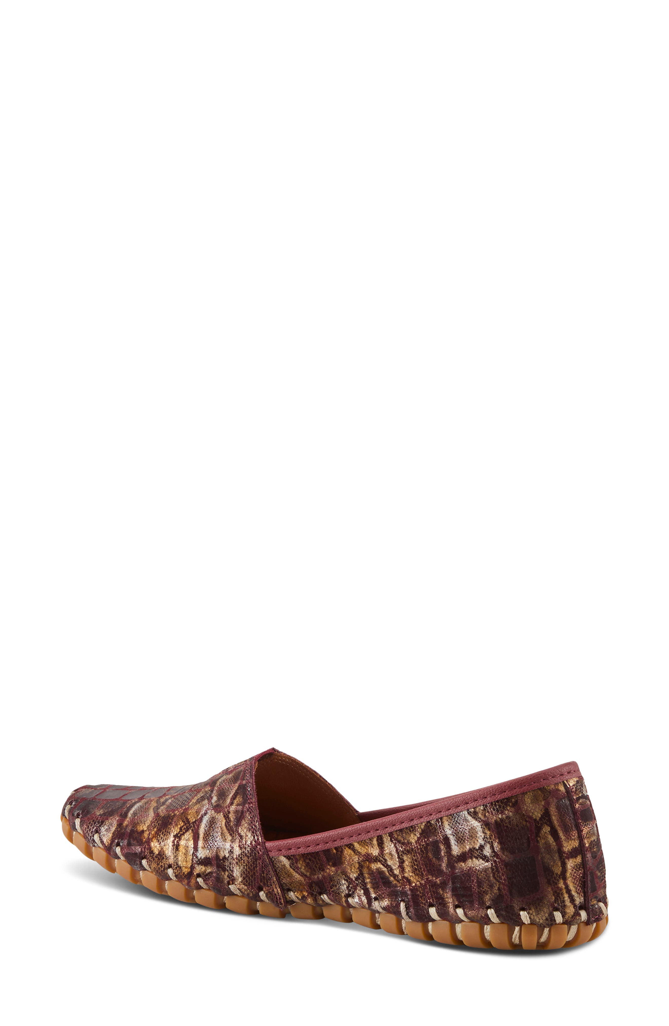 Spring Step Kathaleta Spice Slip On Flat, Alternate, color, Bordeaux Multi