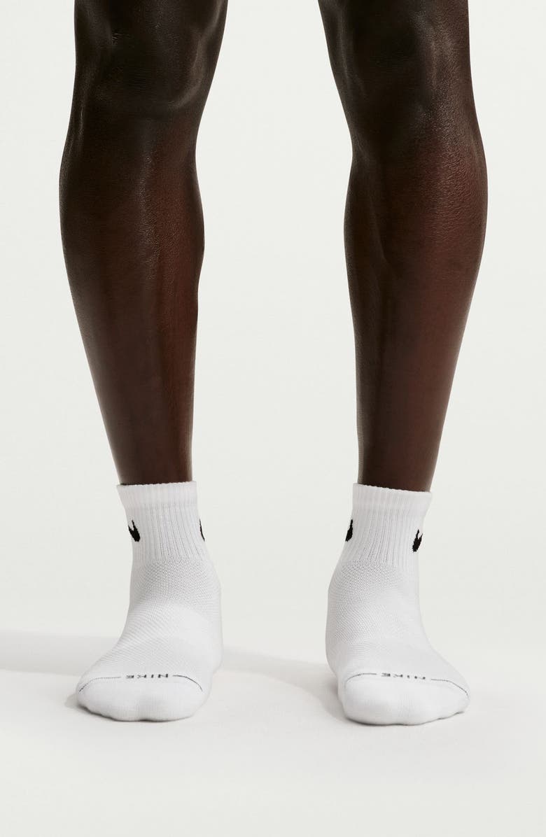 Nike Everday Elevated Assorted 6-Pack Cotton Blend Ankle Socks, Alternate, color, White
